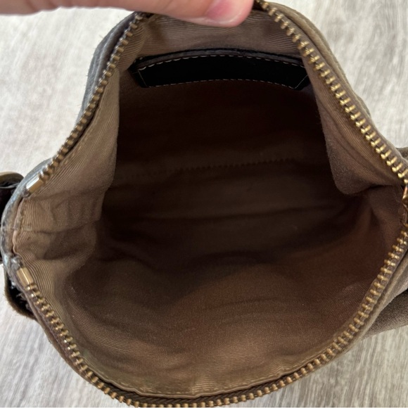 COACH VINTAGE Brown / Taupe Suede Hamilton Crossbody / Slingback Bag - EUC - Picture 16 of 16